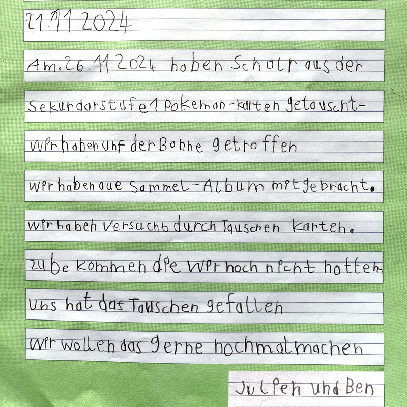 Pokemon Tauschbörse Text